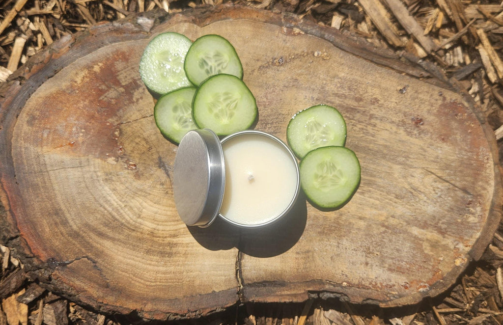 Aloe Vera & Cucumber Soy Wax Scented Candle in Tin