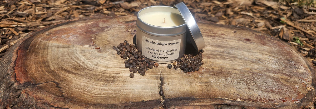 Black Pepper Soy Wax Candle in Tin