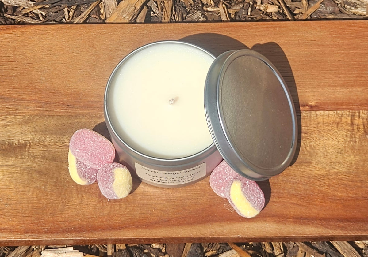 Rhubarb & Custard Scented Soy Wax Candle
