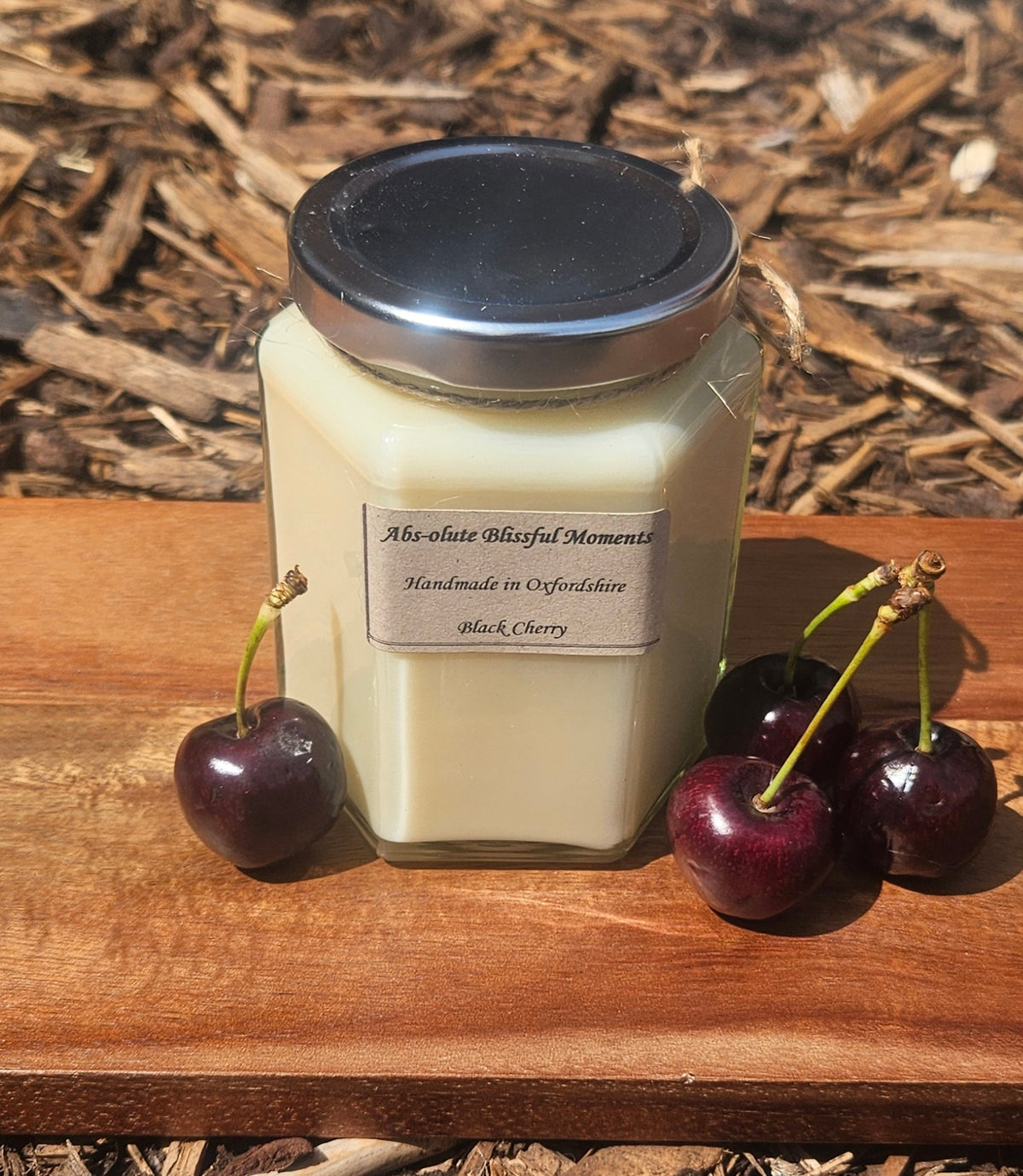 Black Cherry Scented Soy Wax Candle