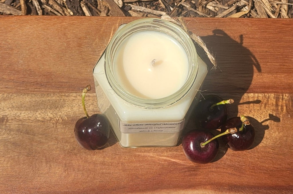 Black Cherry Scented Soy Wax Candle