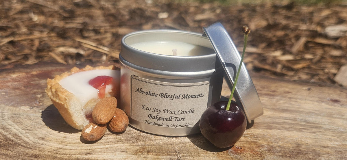 Bakewell Tart Scented Soy Wax Candle in Tin