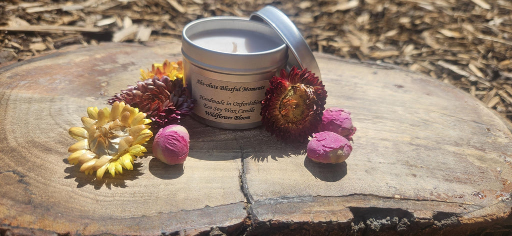 Wild Flower Bloom Soy Wax Candle in Tin