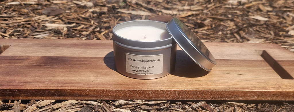 Dragons Blood Soy Wax Scented Candle in Tin