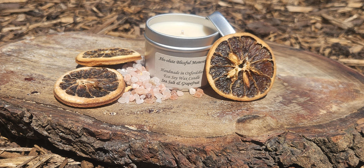 Sea Salt & Grapefruit Scented Soy Wax Tinned Candle