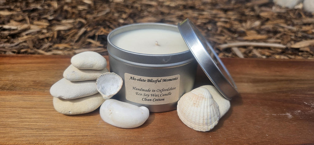 Clean Cotton Soy Wax Scented Large Tinned Candle
