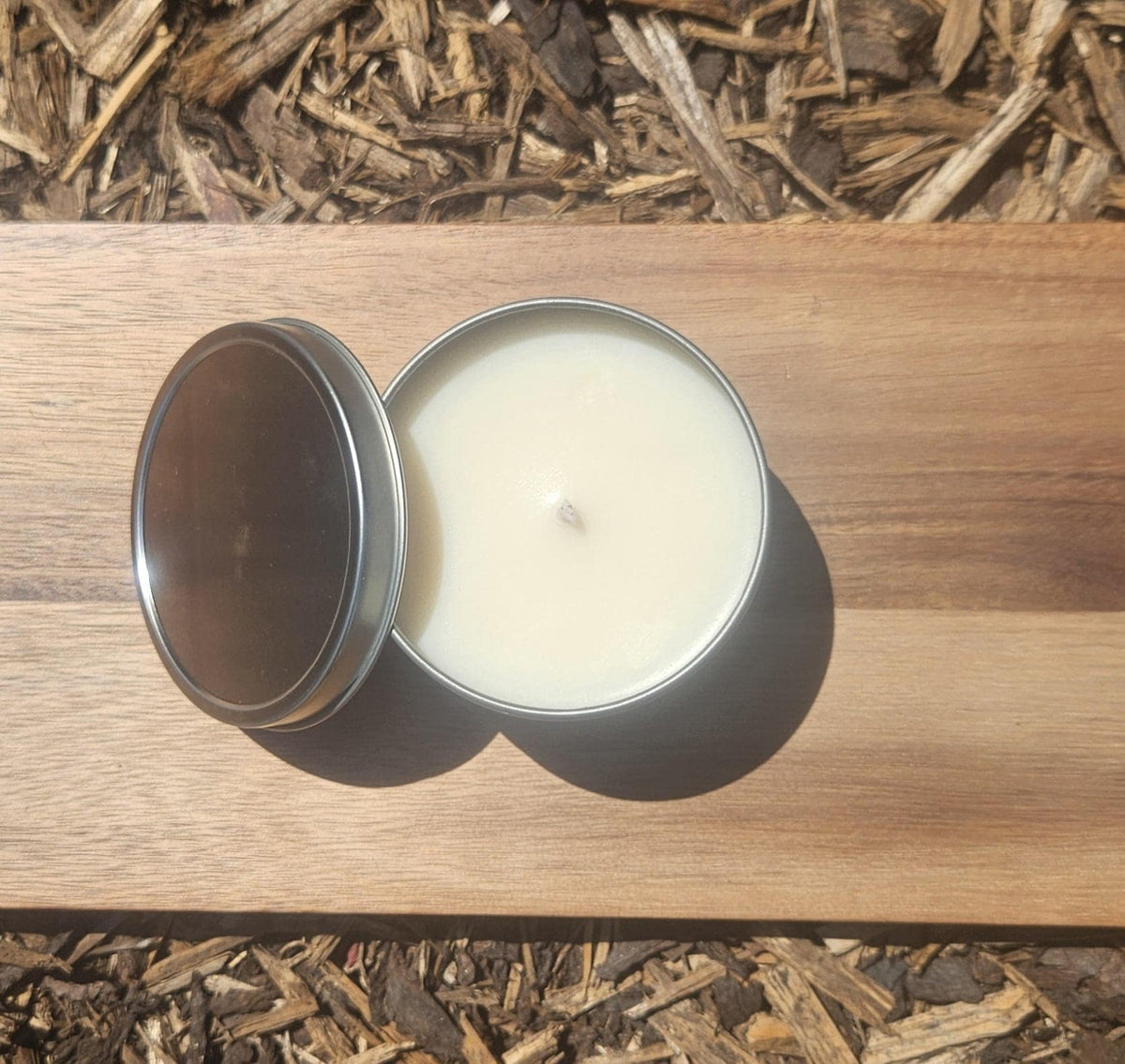 Black Orchid Scented Soy Wax Candle in Large Tin