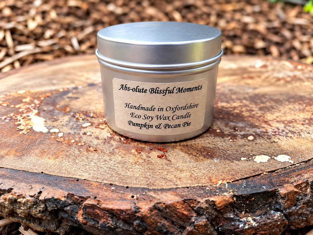 Pumpkin & Pecan Pie Scented Soy Wax Candle in Tin