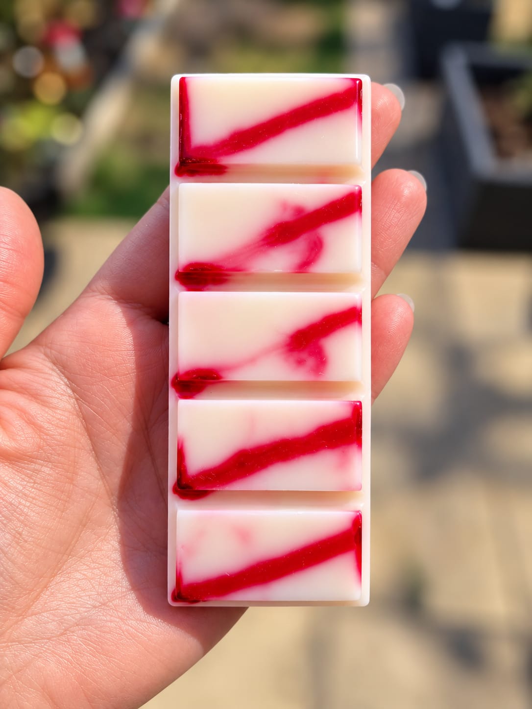 Candy Cane Scented Soy Wax Melt Snapbar