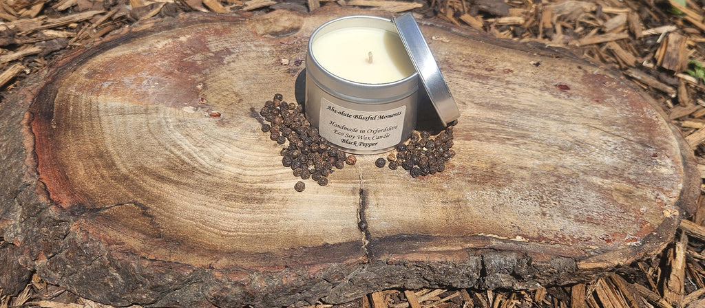 Black Pepper Soy Wax Candle in Tin