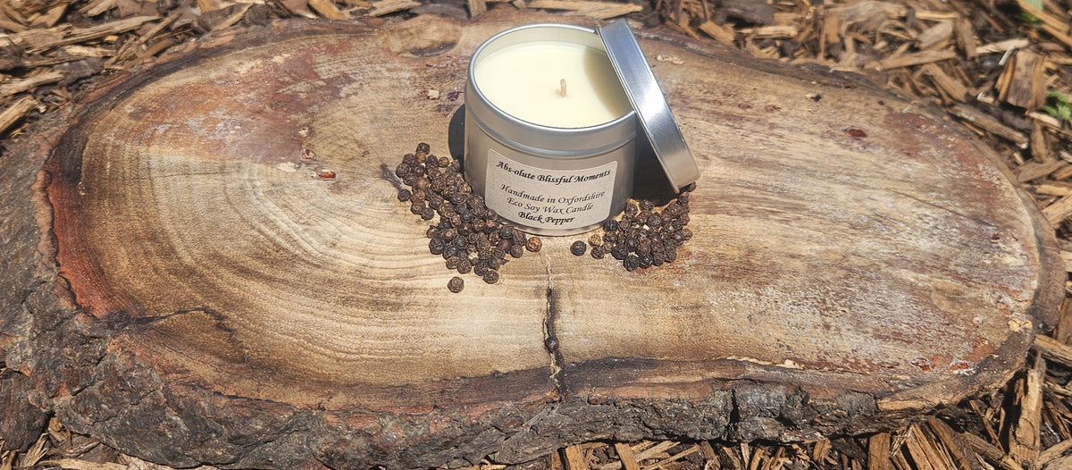 Black Pepper Soy Wax Candle in Tin