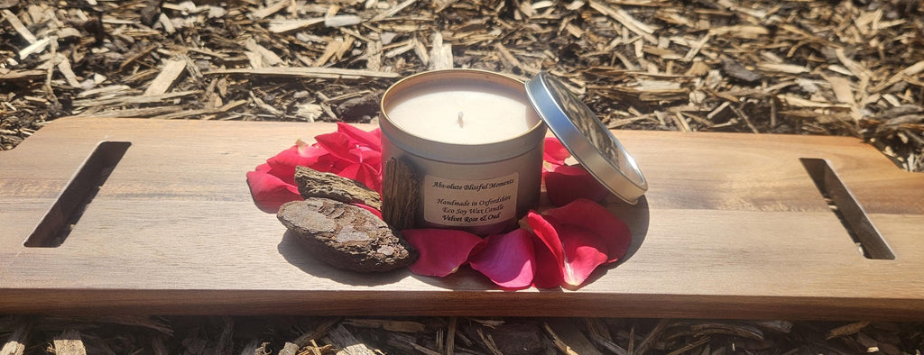 Velvet Rose and Oud Soy Wax Candle in Large Tin