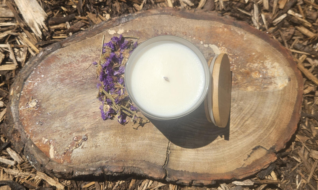 Bluebell Woods Soy Wax Candle, Frosted Jar, Bamboo Lid