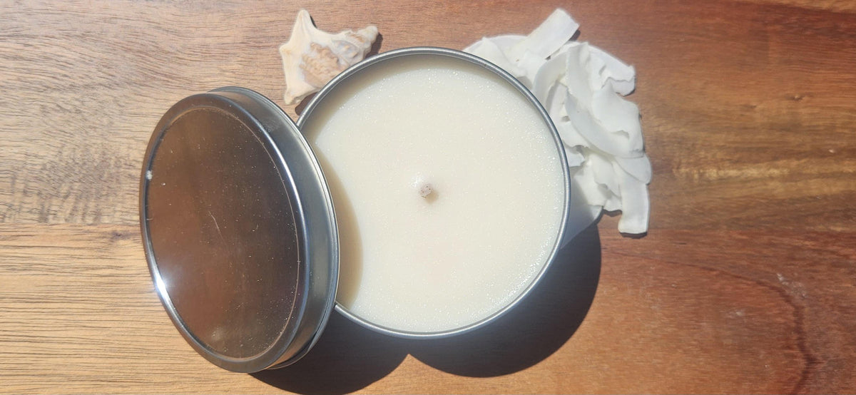 Coconut & Shea Soy Wax Scented Candle in Large Tin