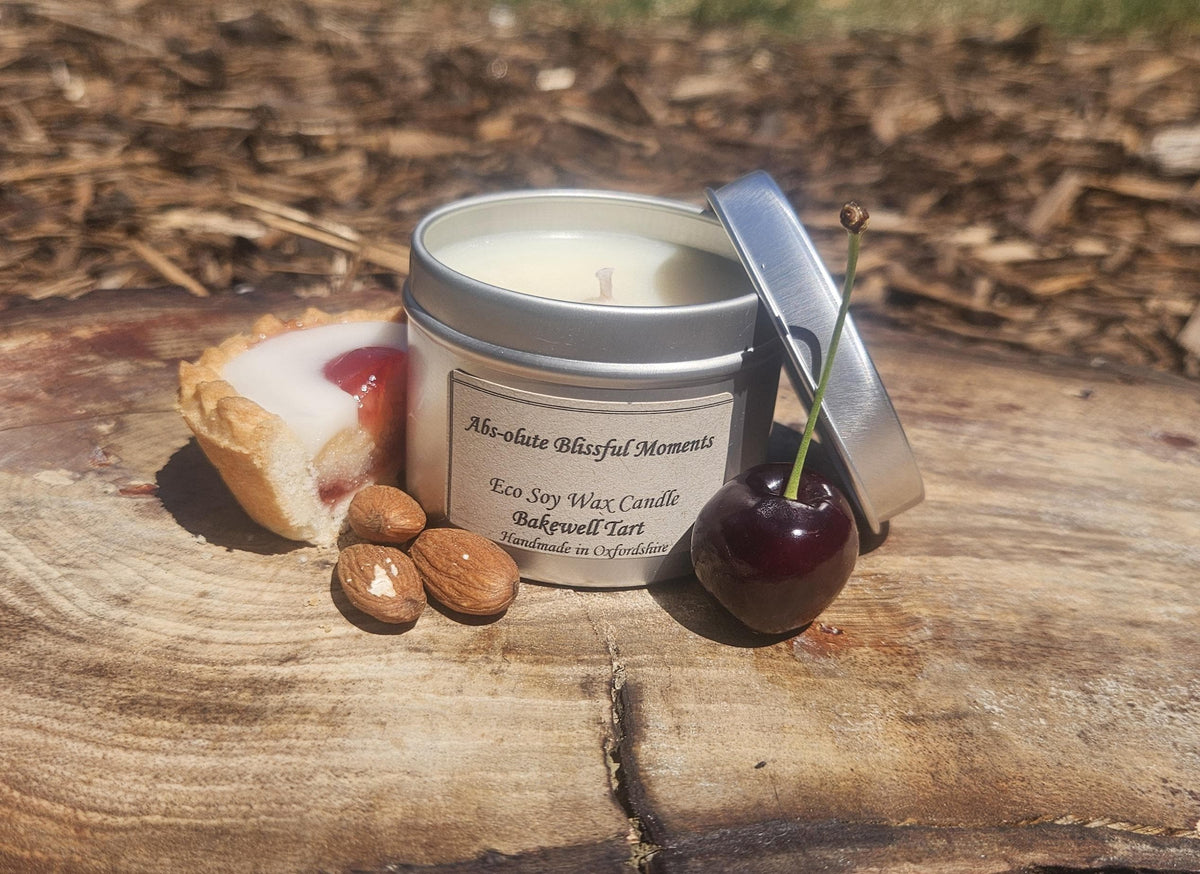 Bakewell Tart Scented Soy Wax Candle in Tin