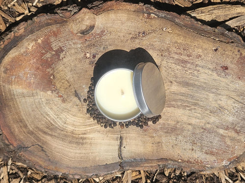 Black Pepper Soy Wax Candle in Tin
