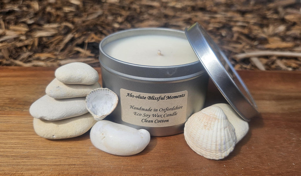 Clean Cotton Soy Wax Scented Large Tinned Candle