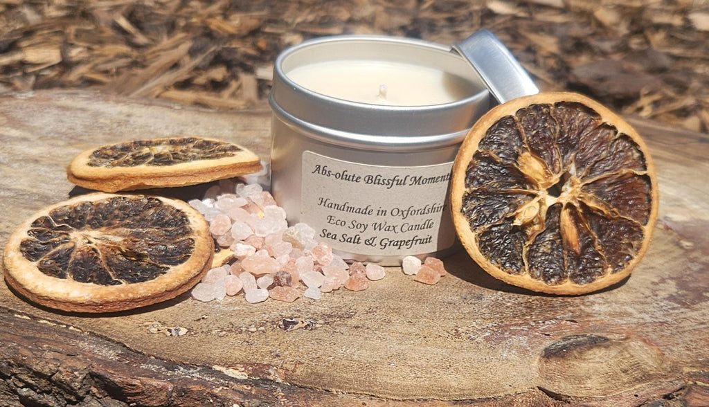 Sea Salt & Grapefruit Scented Soy Wax Tinned Candle