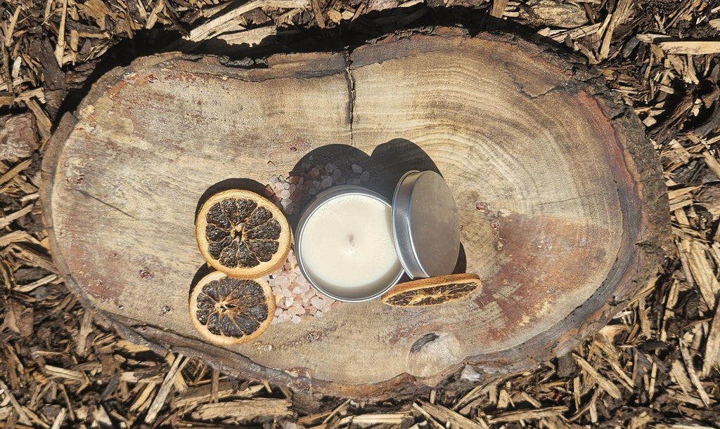 Sea Salt & Grapefruit Scented Soy Wax Tinned Candle