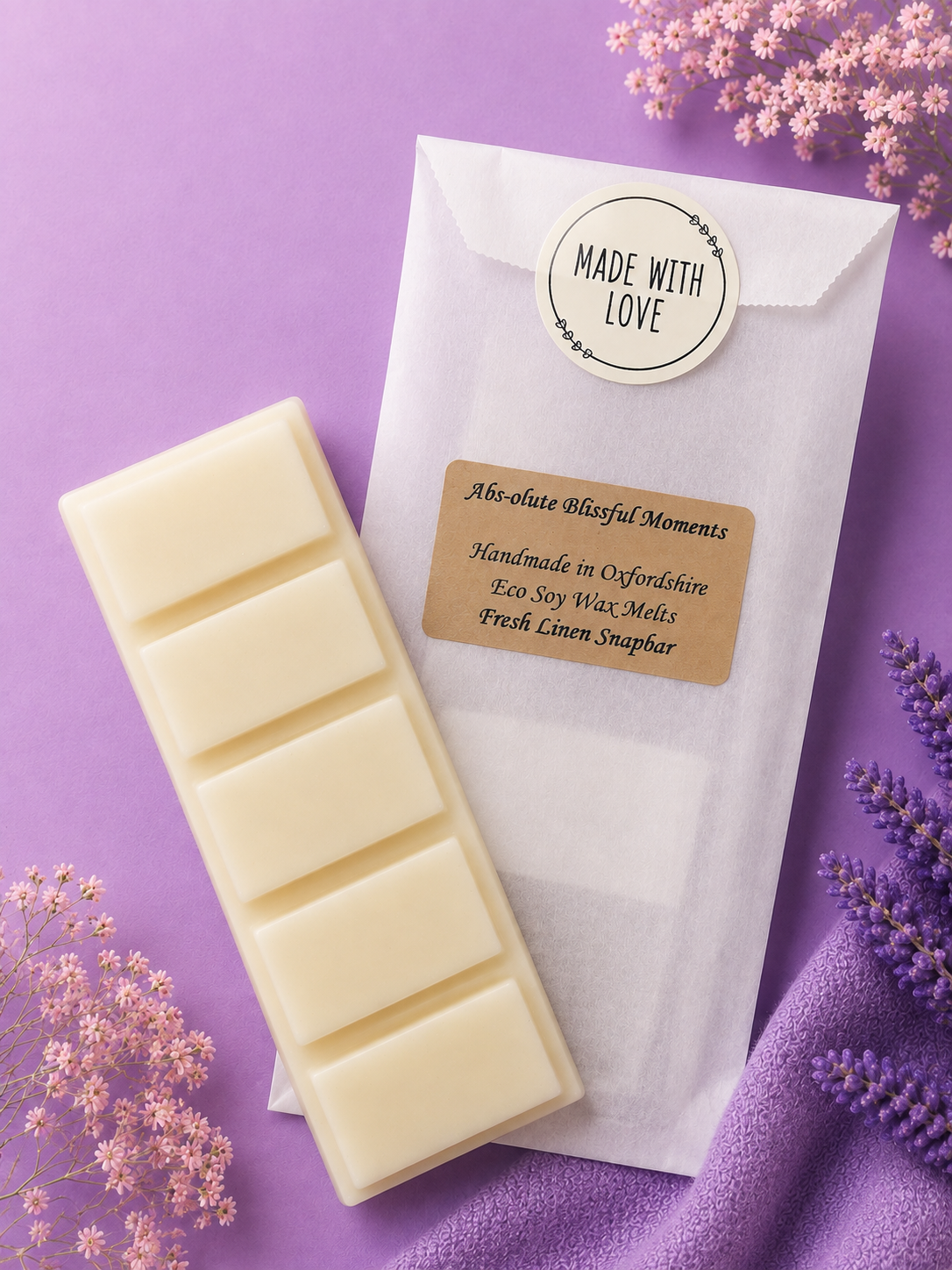 Fresh Linen Soy Wax Melt Snapbar
