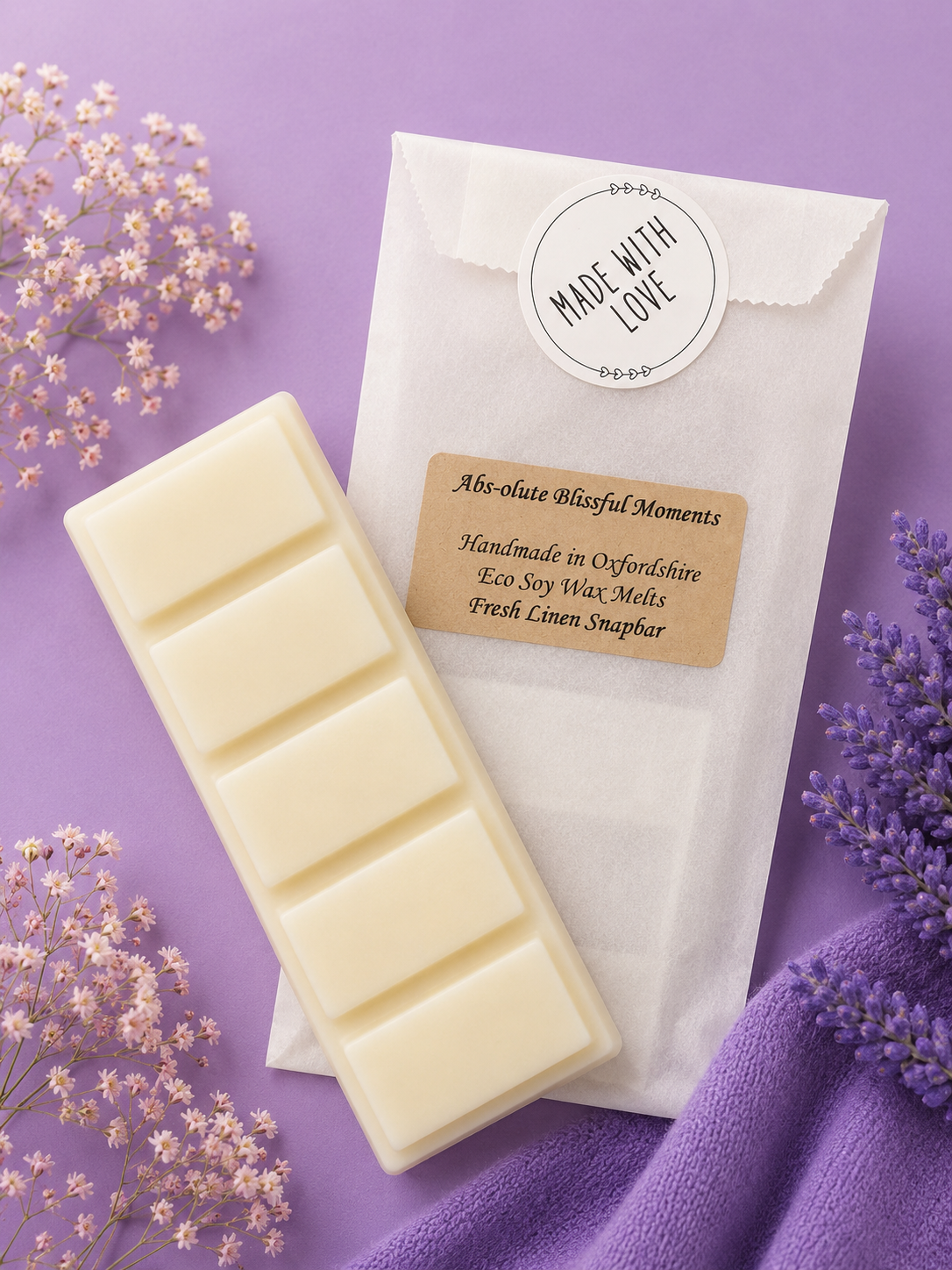 Fresh Linen Soy Wax Melt Snapbar